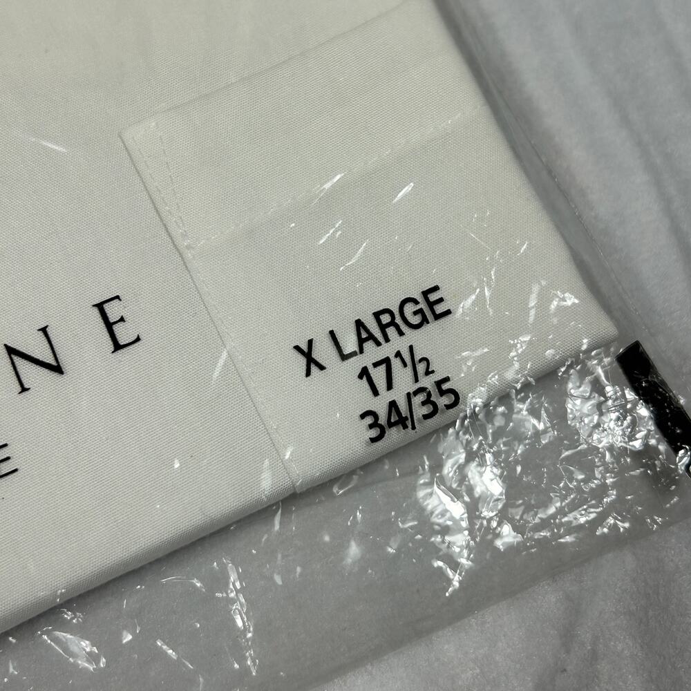 NWT Geoffrey Beene Men's XL 17.5 34/35 White Dress Shirt Wrinkle Free Cotton - Picture 10 of 10